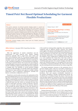 Timed Petri Net Based Optimal Scheduling for Garment Flexible