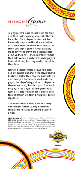 how to play playing the - Seminole Hard Rock Tampa