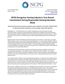 NCPG Recognizes Gaming Industry`s Year