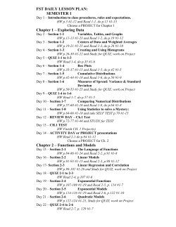 fst daily lesson plan: semester 1