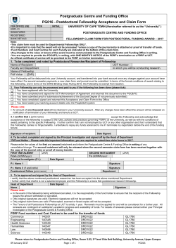 PG016 - UCT Administrative Forms