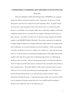 Communication, Coordination, and Camaraderie in World of Warcraft