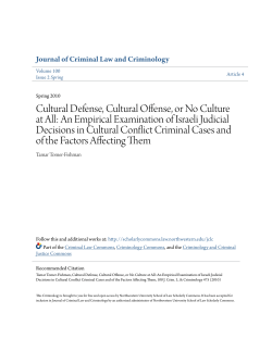 Cultural Defense, Cultural Offense, or No Culture at All: An Empirical