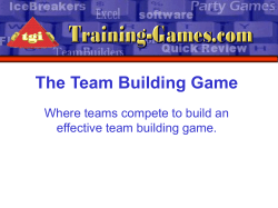 The Team Building Game - Training