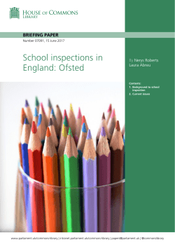 School inspections in England: Ofsted