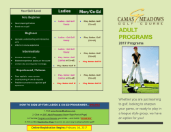 adult programs - Camas Meadows Golf Club