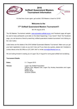 accommodation guide - Softball Queensland