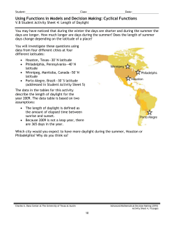 Length of Daylight - Social Circle City Schools