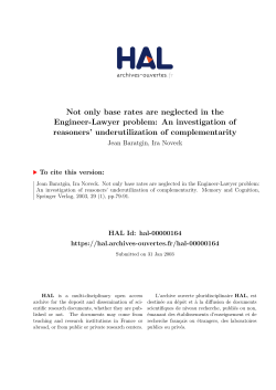 Not only base rates are neglected in the Engineer-Lawyer