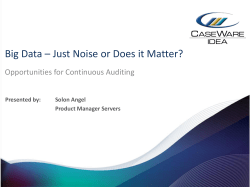 Improving Audit performance through collaboration and CCM