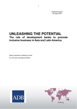 The role of Development Banks - The Practitioner Hub For Inclusive