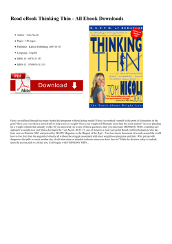 Read eBook Thinking Thin - All Ebook Downloads