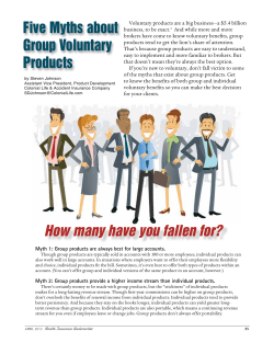 Five Myths about Group Voluntary Products How