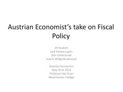 Monetarist*s take on Fiscal Policy