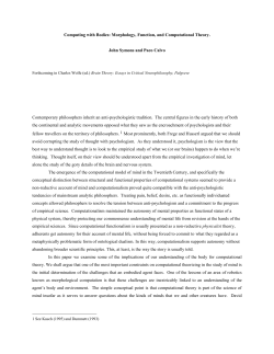 Computing with Bodies: Morphology, Function, and