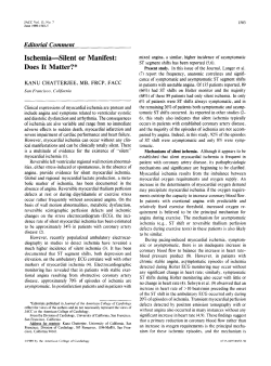 Ischemia&mdash;silent or manifest: does it matter?