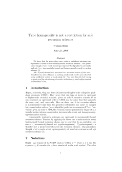 Type homogeneity is not a restriction for safe