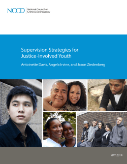 Supervision Strategies for Justice-Involved Youth