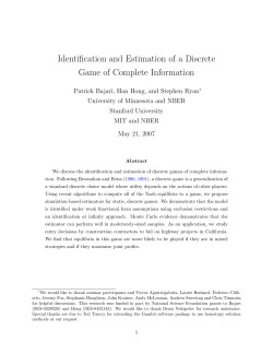 Identification and Estimation of a Discrete Game of Complete