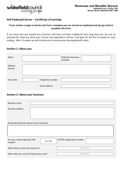 Self-employed certificate of earnings