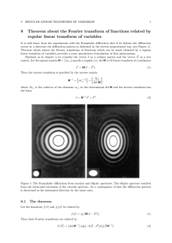8 Theorem about the Fourier transform of functions related by