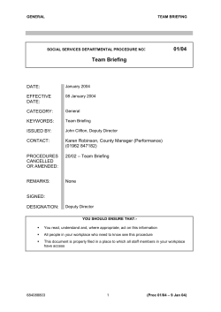 social services departmental procedure no
