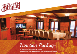 Function Package - Belgian Beer Cafe