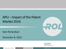 APLI –Impact of the Patent Market 2016
