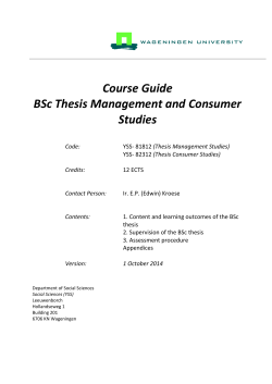 BSc thesis Course guide