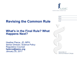Revising the Common Rule