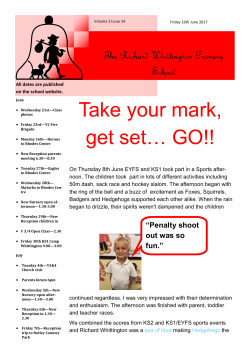 Take your mark, get set… GO!! - The Richard Whittington Primary