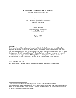 Is Home-Field Advantage Driven by the Fans?