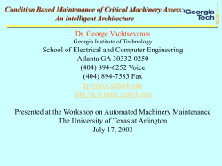 Diagnostics/Prognostics for Health Management
