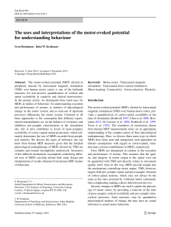 The uses and interpretations of the motor‑evoked