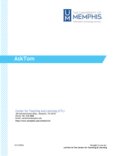 AskTom - University of Memphis