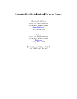 Measuring Firm Size in Empirical Corporate Finance