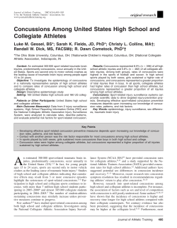 Gessel et al, Concussions Among United States High School and
