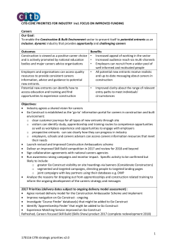 1 170116 CITB strategic priorities v2.0 CITB CORE