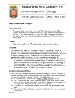 Rapid Intervention Team (RIT)