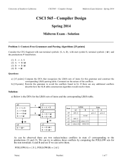 CSCI 565 - Compiler Design