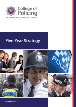 Five-Year Strategy - College of Policing