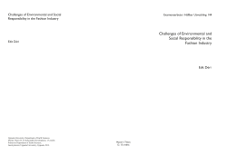Challenges of Environmental and SocialResponsibility in the