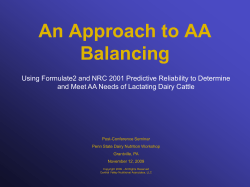An Approach to AA Balancing