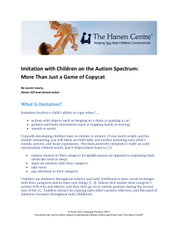 Imitation with Children on the Autism Spectrum