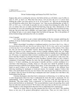 Divine Foreknowledge and Human Free Will: Four Views Suppose