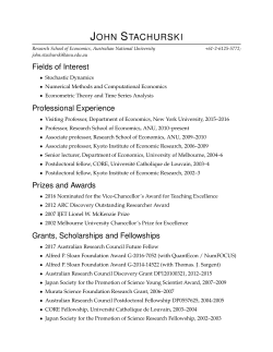 CV - John Stachurski