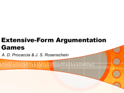 Extensive-Form Argumentation Games - CS