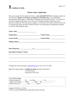 Coalition for Kids Banner Space Application