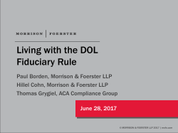 Living with the DOL Fi - International Financial Law Review