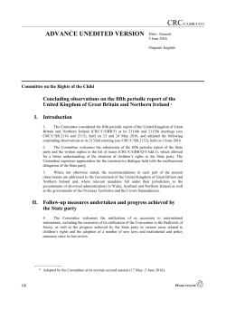 Concluding Observations - Children`s Rights Alliance for England